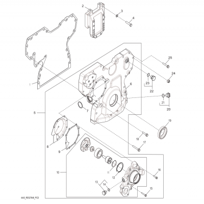 Group 44: Timing Gear Cover &amp;amp;amp; Water Pump, continued  第44組：正時齒輪蓋和水泵，&amp;amp;ldquo;GM93289,&amp;amp;rdquo;&amp;amp;ldquo;GM93285,&amp;amp;rdquo;&amp;amp;ldquo;GM9165