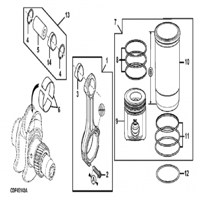 Group 48: Piston and Connecting Rod, continued  第48組：活塞和連桿，“GM93289,”“GM93285,”“GM91650,”“GM85414,”“GM85412,”“GM85410,”“GM