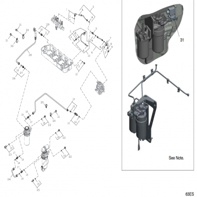 Group 63: Low Pressure Fuel Line, continued  第63組：低壓燃油管路，&amp;amp;ldquo;GM93289,&amp;amp;rdquo;&amp;amp;ldquo;GM93285,&amp;amp;rdquo;&amp;amp;ldquo;GM91650,&amp;amp;rdquo;&